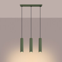 Sollux SL.1613 Pendelleuchte KARBON 3L olivgrün 3
