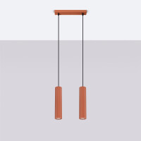 Sollux SL.1631 Pendelleuchte KARBON 2 roter Ocker 2