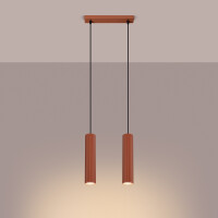 Sollux SL.1631 Pendelleuchte KARBON 2 roter Ocker 3