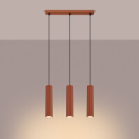 Sollux SL.1632 Pendelleuchte KARBON 3L roter Ocker 3