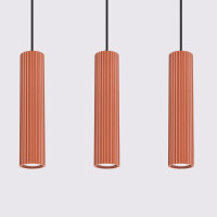 Sollux SL.1632 Pendelleuchte KARBON 3L roter Ocker 4