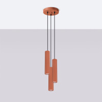 Sollux SL.1633 Pendelleuchte KARBON 3P roter Ocker 2
