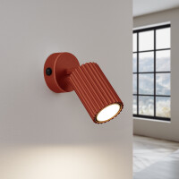 Sollux SL.1636 Wandleuchte KARBON roter Ockere mit Schalter 