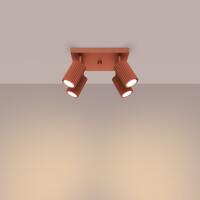 Sollux SL.1640 Plafond KARBON 4 roter Ocker 3