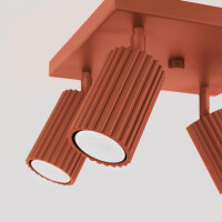 Sollux SL.1640 Plafond KARBON 4 roter Ocker 4