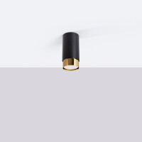 Sollux SL.1410 Plafond NERO 12,5 Schwarz/Golden 2