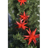 Baby-Sternenkette 18 Zacker rot 8 cm 9 Sterne Trafo innen u.