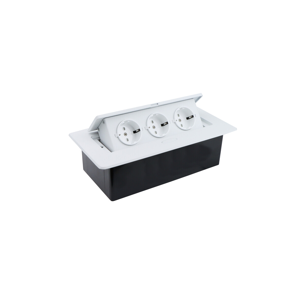 Einbausteckdose Kombibox 3x Steckdose weiss 1,5m Kabel