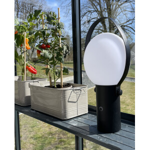 By Rydens Bari  Akku Tischleuchte IP44 sandschwarz