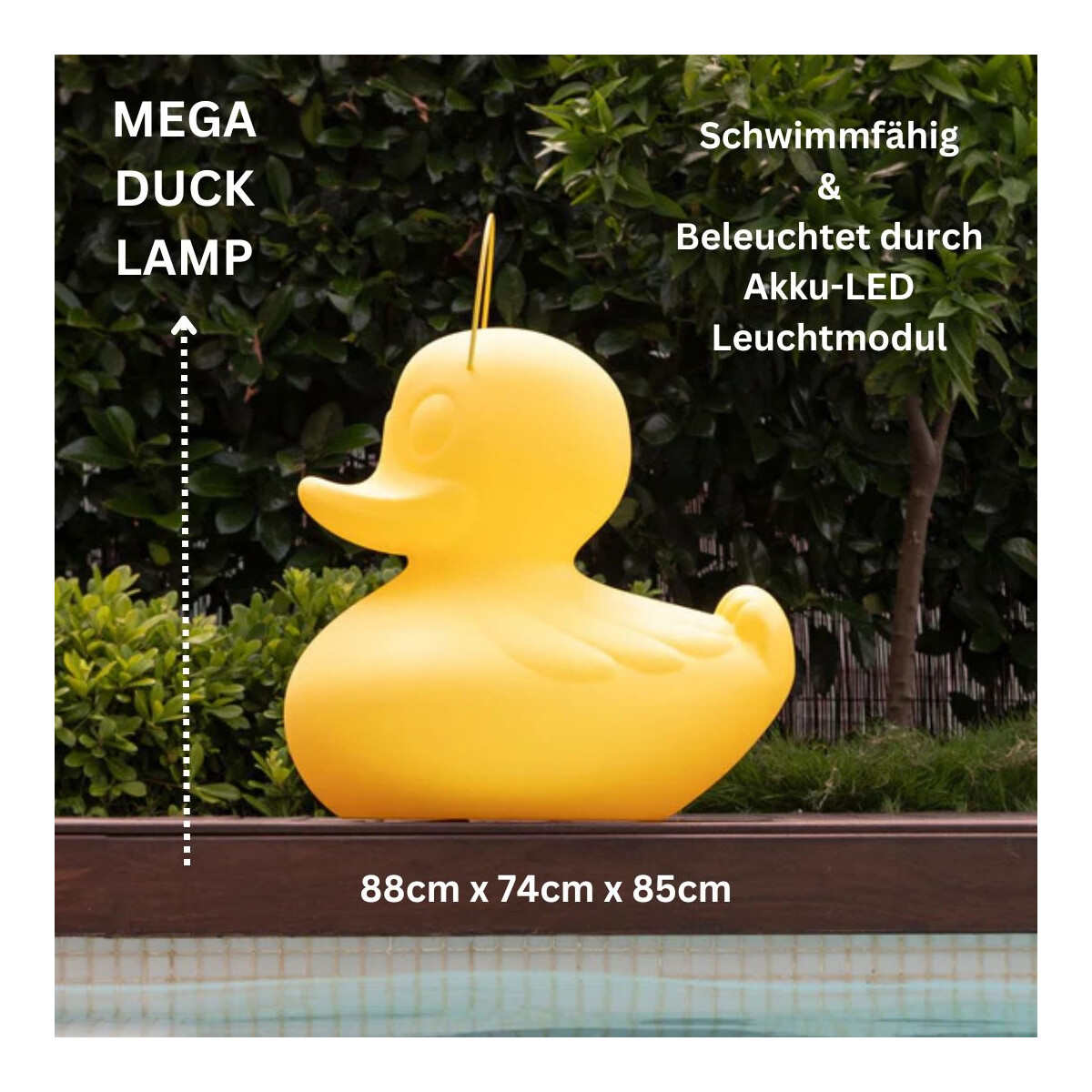 Designleuchte MEGA DUCK-DUCK XXL Deco gelb 85x74x88cm