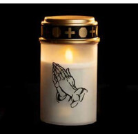 Grablicht weiss Brenndauer 200 Tage inkl gallery