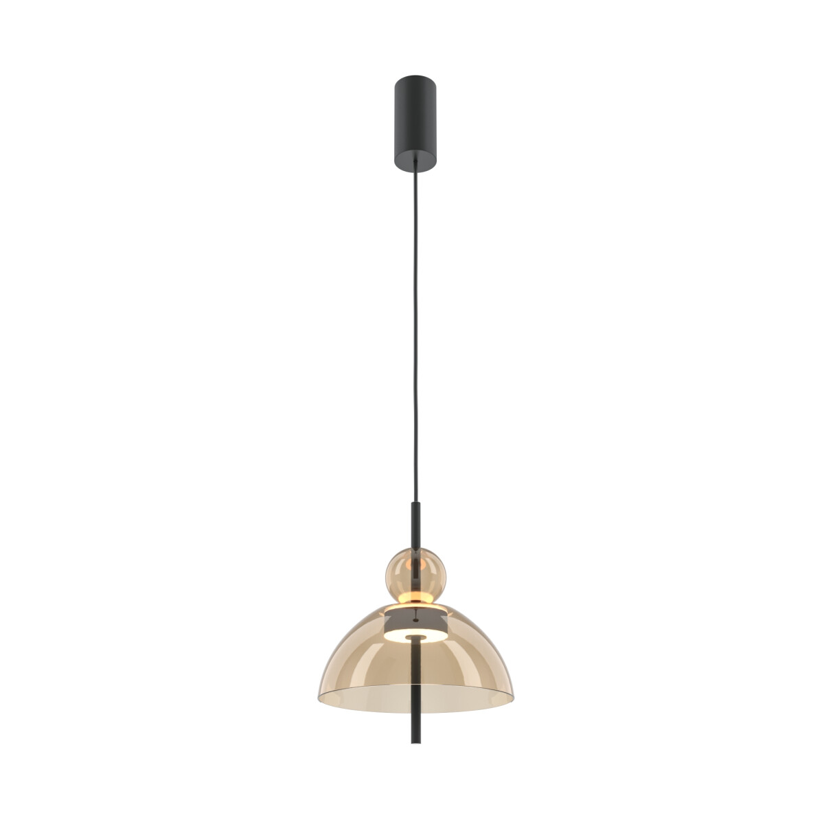 Maytoni Pendelleuchte Bangkok Metall Schwarz MOD185PL-L12CG3K1 mit IP 20