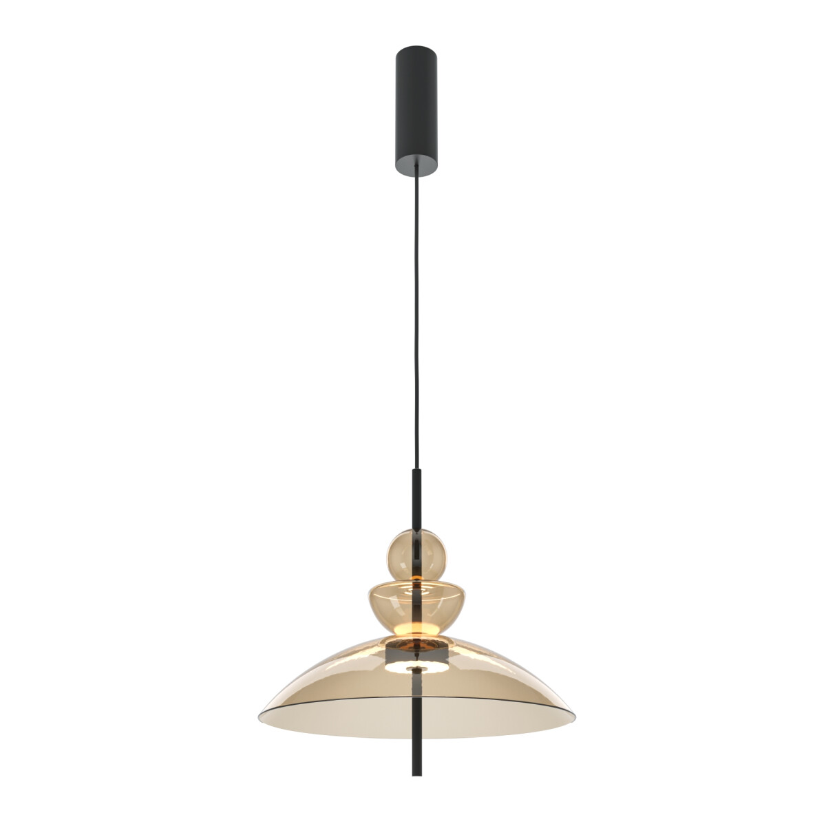Maytoni Pendelleuchte Bangkok Metall Schwarz MOD185PL-L12CG3K3 mit IP 20