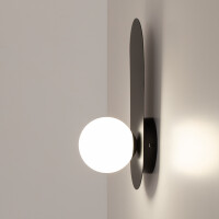 Maytoni Wandleuchte Bao Metall Schwarz MOD419WL-01B mit IP 2