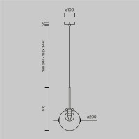 Maytoni Pendelleuchte Basic form Metall Gold MOD521PL-01G3 m