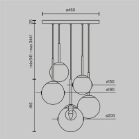 Maytoni Pendelleuchte Basic form Metall Gold MOD521PL-05G mi