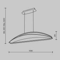 Maytoni Pendelleuchte Breeze Aluminium Messing MOD281PL-L34B