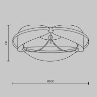 Maytoni Deckenleuchte Breeze Aluminium Messing MOD281CL-L45B