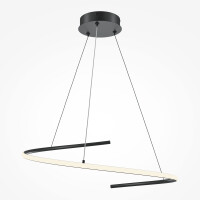 Maytoni Pendelleuchte Curve Aluminium Schwarz MOD242PL-L33BK