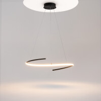 Maytoni Pendelleuchte Curve Aluminium Schwarz MOD242PL-L33BK