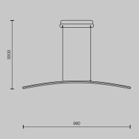 Maytoni Pendelleuchte Curve Metall Schwarz MOD243PL-L18BK mi