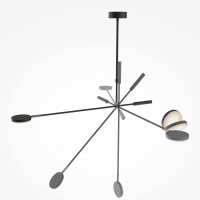 Maytoni Deckenleuchte Fad Metall Schwarz MOD070CL-L8B3K mit 