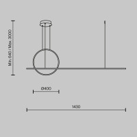 Maytoni Pendelleuchte Halo Aluminium Messing MOD247PL-L49BSK