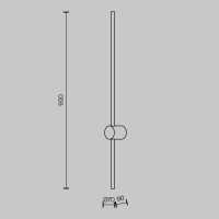 Maytoni Wandleuchte Light stick Aluminium Schwarz MOD237WL-L