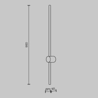 Maytoni Wandleuchte Light stick Aluminium Messing MOD237WL-L