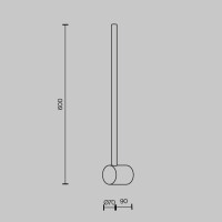 Maytoni Wandleuchte Light stick Aluminium Messing MOD237WL-L