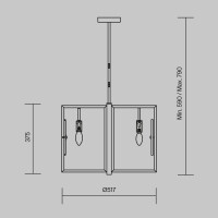 Maytoni Pendelleuchte Marmo Metall Messing MOD099PL-06G mit 