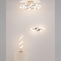 Maytoni Deckenleuchte Tessara Edelstahl Gold MOD081CL-L36G3K