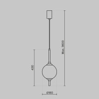 Maytoni Pendelleuchte The Sixth Sense Metall Schwarz Z020PL-