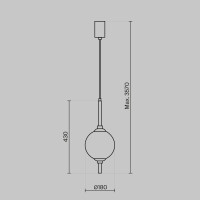 Maytoni Pendelleuchte The Sixth Sense Metall Messing Z020PL-
