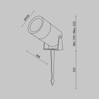 Outdoor Landschaft Leuchten Bern Aluminium Graphit O050FL-L1