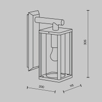 Outdoor Wandleuchte Cell Aluminium und Kunststoff Graphit O4