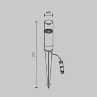 Outdoor Landschaft Leuchten Glide Aluminium und Glas Graphit