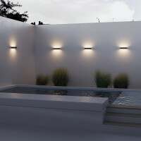 Outdoor Wandleuchte Lot Aluminium Graphit O428WL-L20GF3K mit