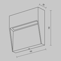Outdoor Treppenhausbeleuchtung Mane Aluminium und Kunststoff