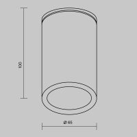 Outdoor Deckenleuchte Roll Aluminium, Kunststoff, Glas Schwa