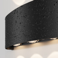 Outdoor Fassadenbeleuchtung Strato Metall Schwarz O417WL-L6B