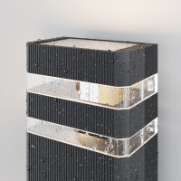 Outdoor Wandleuchte Unter den Linden Aluminium Schwarz O578W