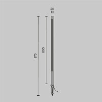 Outdoor Landschaft Leuchten Pole Aluminium Graphit O440FL-L1