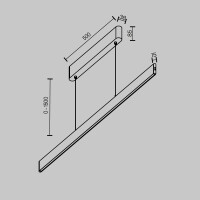Technical Pendelleuchte Ephoria Aluminium Schwarz P109PL-36W