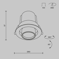 Technical Einbauleuchte Hidden Aluminium und Kunststoff Schw