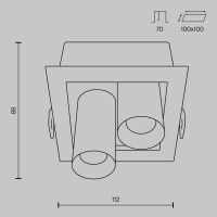 Technical Einbauleuchte Magnum Aluminium Weiß DL094-02
