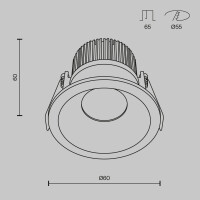 Technical Einbauleuchte Zoom Aluminium Schwarz DL034-01-06W3