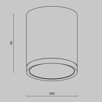 Technical Deckenleuchte Hoop Aluminium und Kunststoff Wei&sz