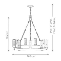 Hinkley Sawyer Kronleuchter  Holzfarben HK-SAWYER9-SQ 6