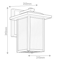 Kichler Cappanna Außenwandleuchte Schwarz KL-CAPPANNA-